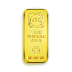 ABC 1kg Gold Cast Bar - Front