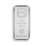 ABC 1kg Silver Cast Bar - Front