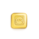 ABC 1oz Gold Cast Bar - Front