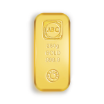 ABC 250gm Gold Cast Bar - Front