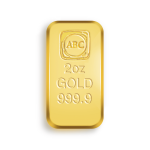 ABC 2oz Gold Cast Bar - Front